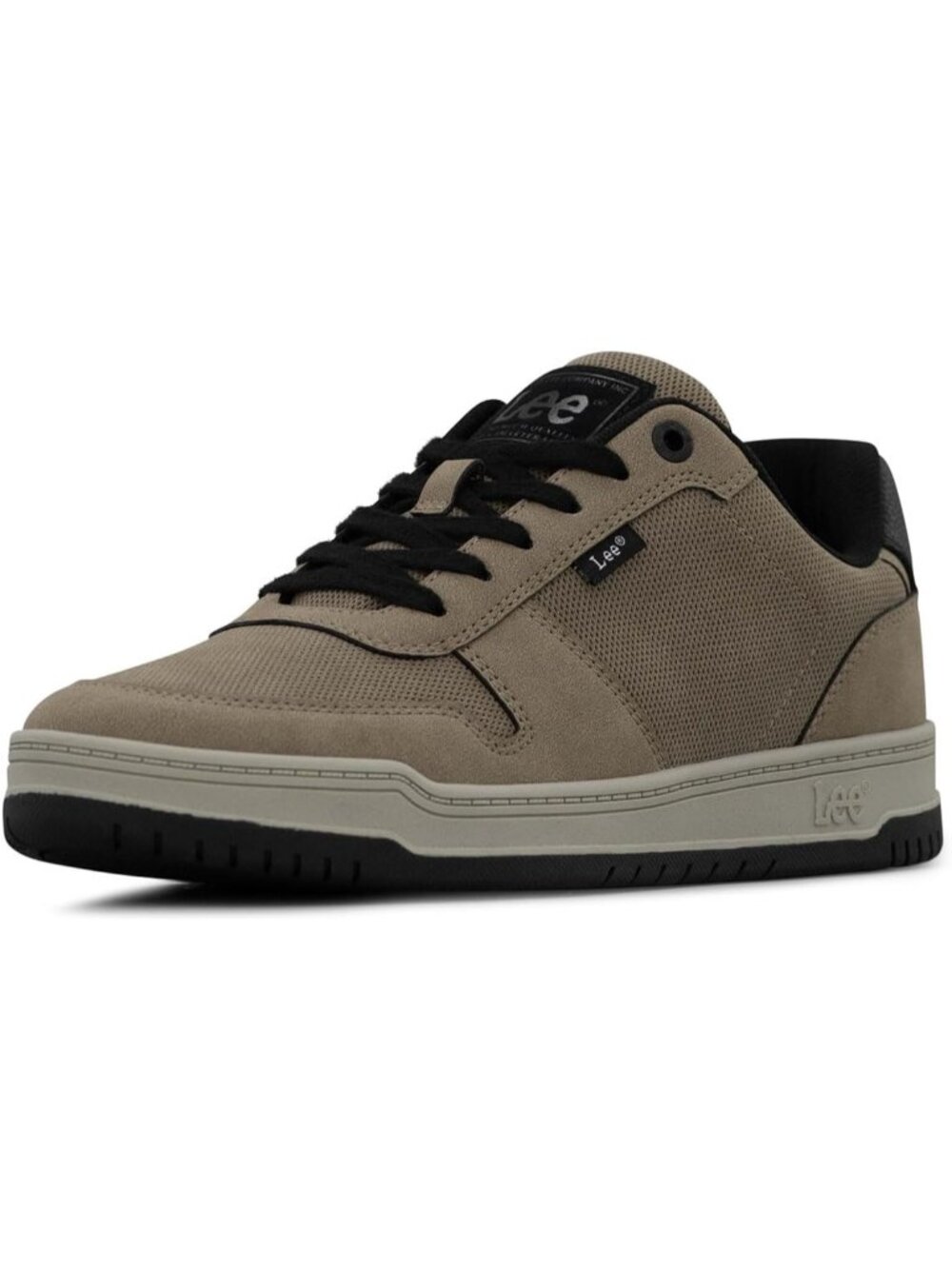 Lee Men's Driftwood Black Moc Toe Imported Lace Up Specter Court Sneakers Shoes